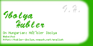 ibolya hubler business card